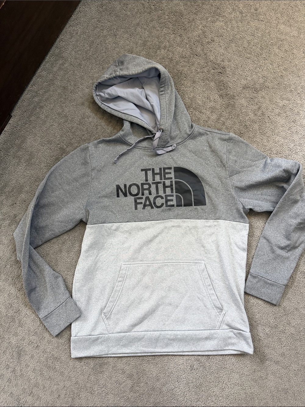 The North Face Men's Two-Tone Light and Dark Gray Hoodie